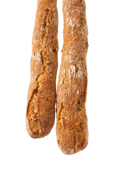 Twee stokbrood geïsoleerd — Stockfoto