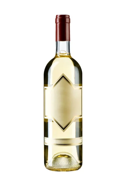 Bottle of wine isolated on white — Stock Photo, Image