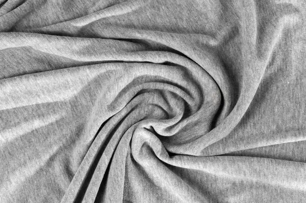 Buruşuk ışık gri kumaş — Stok fotoğraf