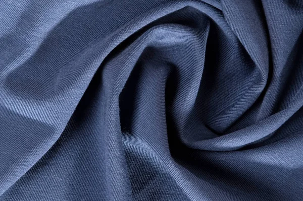 Crumpled gray blue fabric — Stock Photo, Image