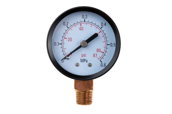 Radial pressure gauge isolated — Stock Photo, Image