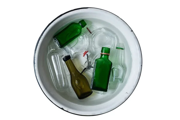 Tomma alkohol flaskor — Stockfoto