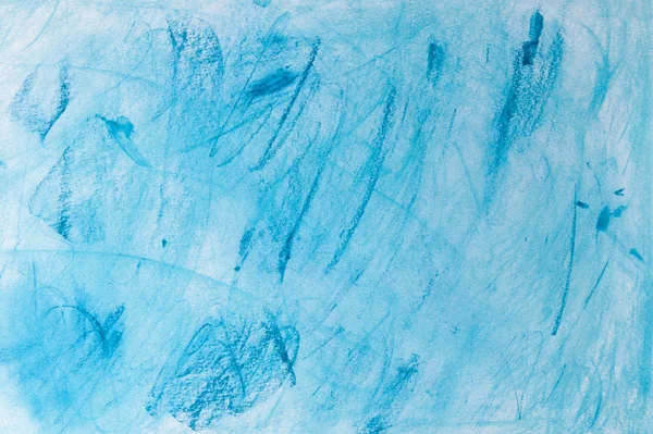 Fondo pintado con crayones pastel azul — Foto de Stock