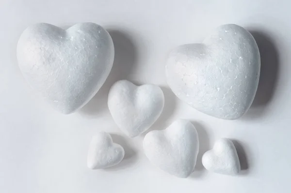 Hearts of styrofoam — Stock Photo, Image