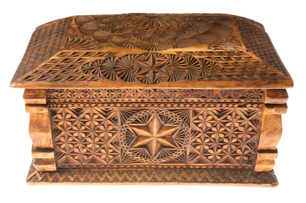 Carved wooden box — Stock Photo, Image