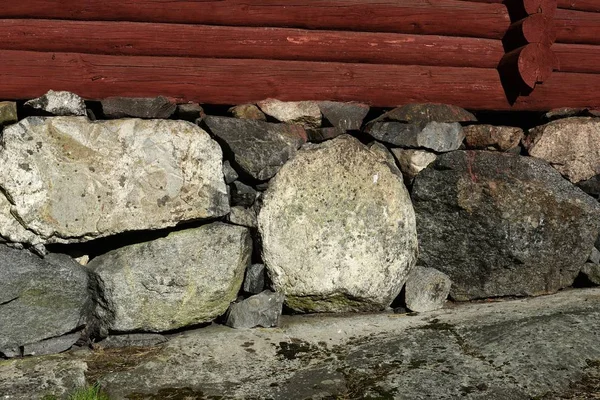 Old Masonry Basement Wooden House — Stock Photo, Image