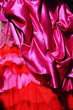 örtüsü Kızıl kumaş ve dantel, arka plan