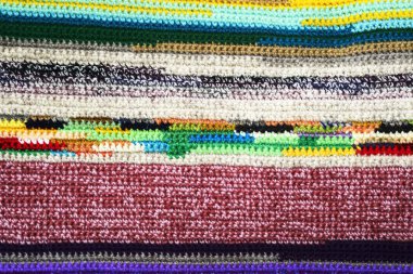 Bir el yapımı örgü çalıştırıcının orijinal dokusu