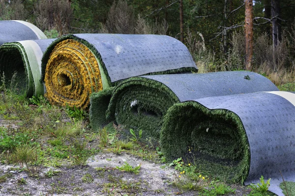 人工芝のロール — ストック写真