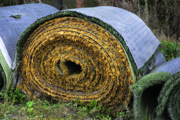 Rolls of artificial turf — Stock Photo, Image