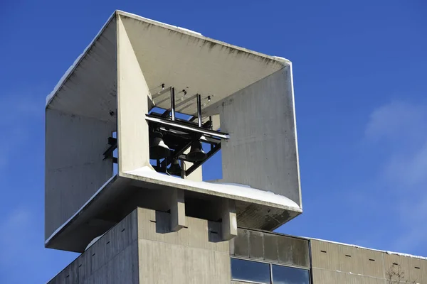 Jarvenpaa, Finland - February 6, 2019: Bell tower of a modern — Stock Photo, Image