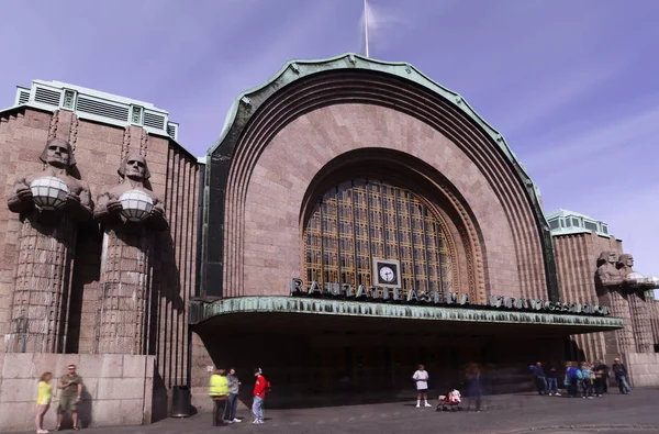 Helsinki, Finlandia - 25 de agosto de 2019: La construcción del ferrocarril —  Fotos de Stock