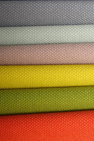 Образцы Текстиля Разных Цветов Всей Раме — стоковое фото