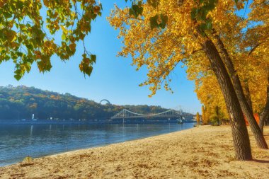 Kiev, Ukrayna Dinyeper Nehri manzarası