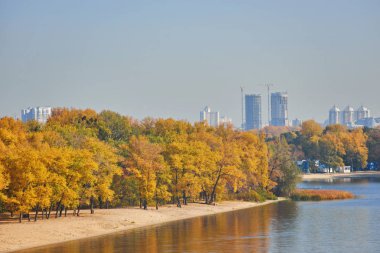 Kiev, Ukrayna Dinyeper Nehri manzarası