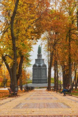anıt Prens vladimir altın sonbahar baptist Kiev, Ukrayna