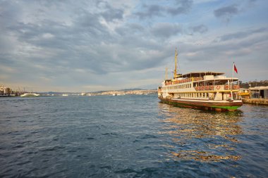 Boğaz arka plan, İstanbul üzerinde bir eski şehir ile