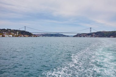 Boğaz arka plan, İstanbul üzerinde bir eski şehir ile