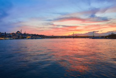 dramatik bir günbatımı güneş, İstanbul