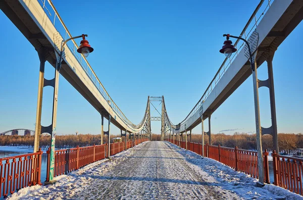 Framsida Bro Vid Solnedgången — Stockfoto