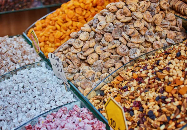 Noix Sèches Mélangées Various Grains Vendus Bazar Turquie Istanbul — Photo