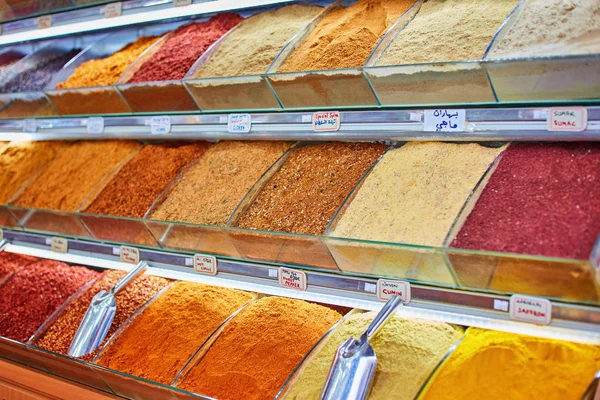 Turquía Estambul Spice Bazaar Especias Turcas Para Venta — Foto de Stock