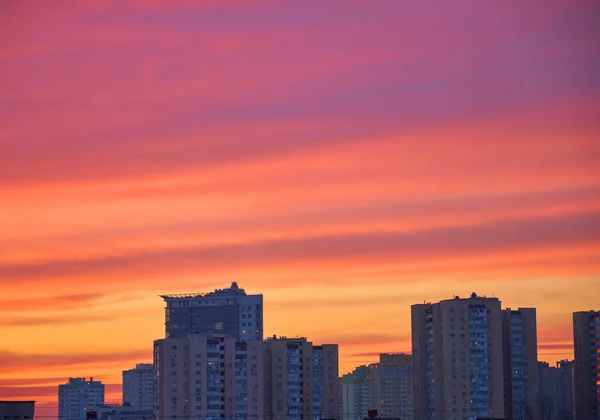 Exterior Apartment Buildings Sunset Time — Stock Photo, Image