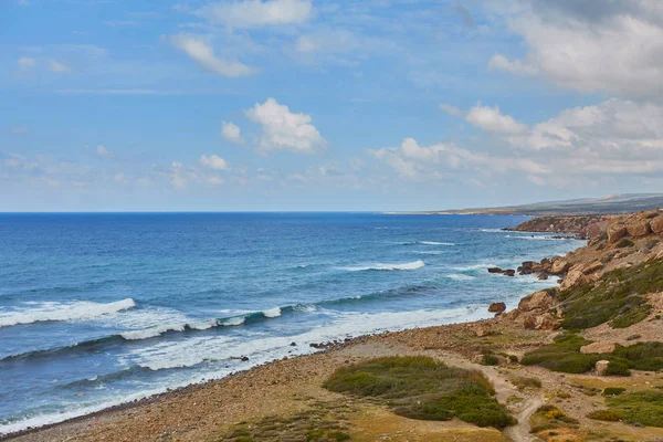 Una Costa Rocosa Península Akamas Cyprus —  Fotos de Stock