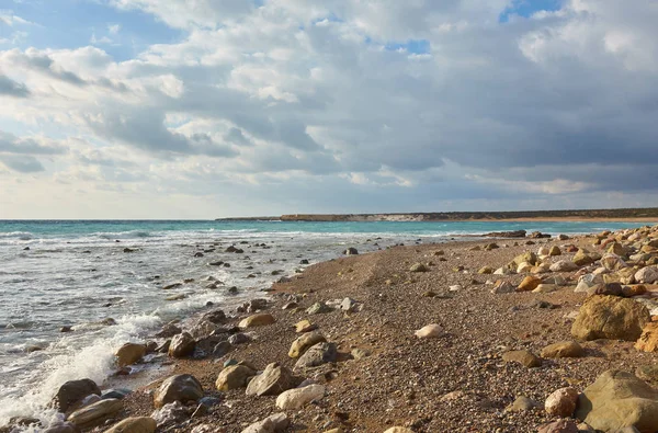 Kypr Pobřeží Středozemního Moře Pláže Lara Okrese Paphos — Stock fotografie