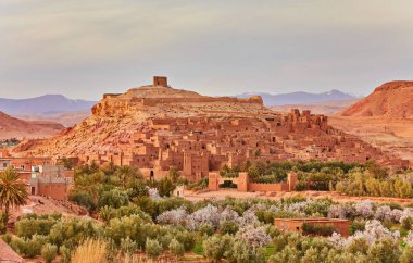 Kasbah Ait Ben Haddou in the Atlas Mountains of Morocco. UNESCO World Heritage Site since 1987. clipart