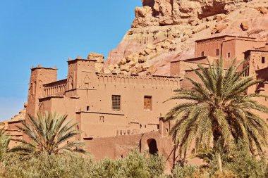 Kasbah Ait Ben Haddou in the Atlas Mountains of Morocco. UNESCO World Heritage Site since 1987. clipart