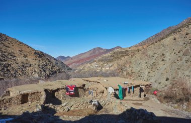 geniş Peyzaj ve köy dades Valley, Fas Afrika