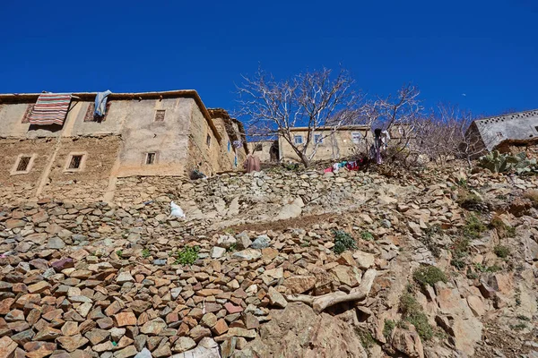 Amplio Paisaje Pueblo Valle Dades Marruecos África — Foto de Stock