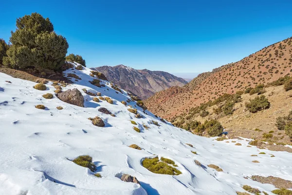 Χωριού Imlil Ψηλά Βουνά Atlas Εθνικό Πάρκο Του Toubkal Μαρόκο — Φωτογραφία Αρχείου