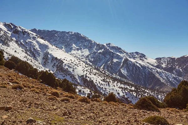 Wandelen Bergen Van Marokko Hoge Atlas Toubkal Nationaalpark — Stockfoto