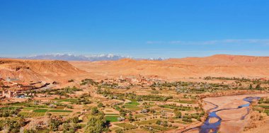 Atlas Dağları Kasbah AIT Ben Haddou Fas yakınında, yatay, çöl