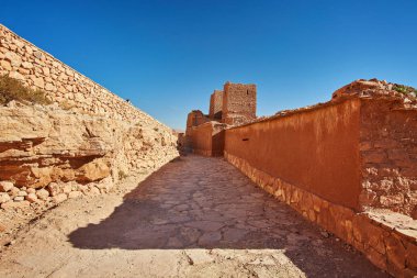 Town of Ait Ben Haddou near Ouarzazate on the edge of the Sahara Desert in Morocco. clipart