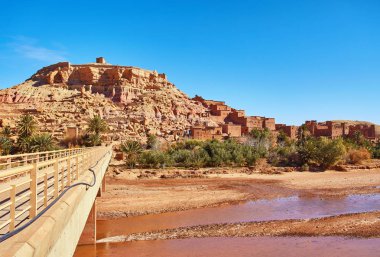 Town of Ait Ben Haddou near Ouarzazate on the edge of the Sahara Desert in Morocco. clipart