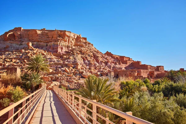 Város Ait Ben Haddou Közelében Ouarzazate Szélén Szahara Marokkó — Stock Fotó