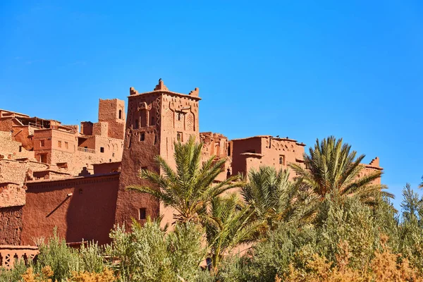Узкие Улочки Kasbah Ait Ben Haddou Пустыне Марокко — стоковое фото