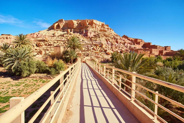 Nový Most Přes Řeku Asif Ounila Ait Ben Haddou Maroko — Stock fotografie