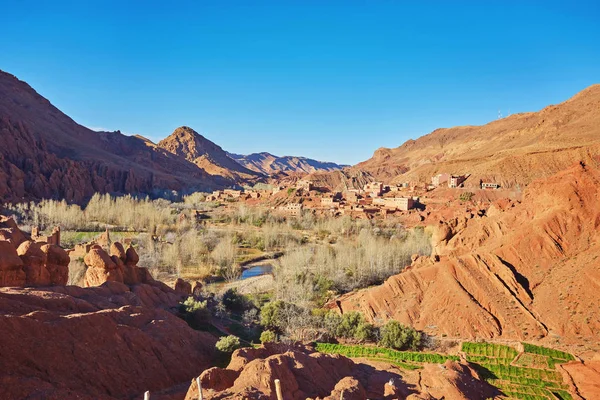 Panorama Der Stadt Tinghir Marokko Tinghir Ist Eine Oase Todgha — Stockfoto