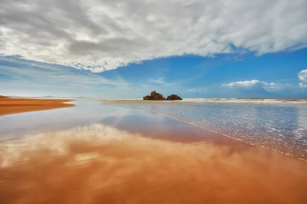 Hermoso Paisaje Del Océano Atlántico Algún Lugar Entre Agadir Essaouira — Foto de Stock