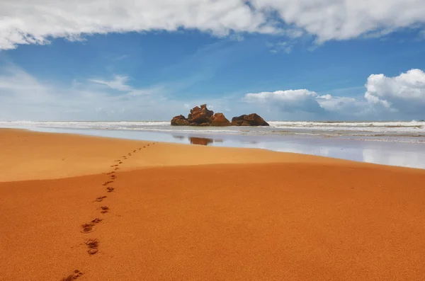 Hermoso Paisaje Del Océano Atlántico Algún Lugar Entre Agadir Essaouira — Foto de Stock