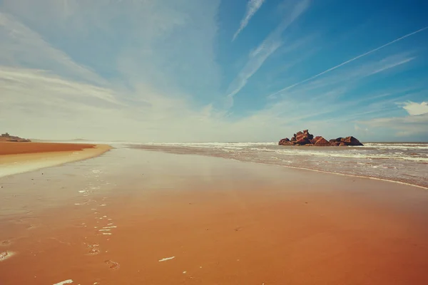 Atemberaubender Strand Atlantik Essaouira Marokko — Stockfoto