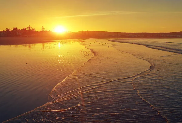 Belo Céu Costa Mar Oceano Amanhecer Marrocos Essaouira — Fotografia de Stock