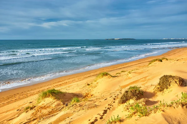 Splendida Spiaggia Sull Oceano Atlantico Essaouira Marocco — Foto Stock