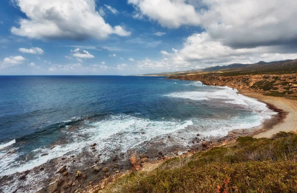 Ein Felsiges Ufer Auf Der Akamas Halbinsel Zypern — Stockfoto