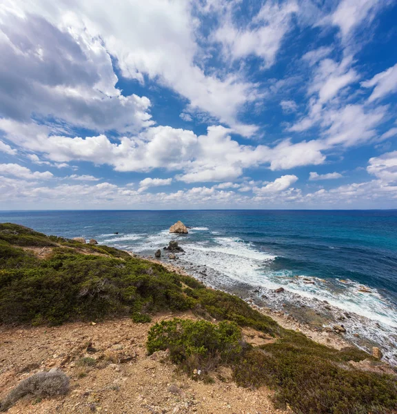 Una Costa Rocosa Península Akamas Cyprus — Foto de Stock