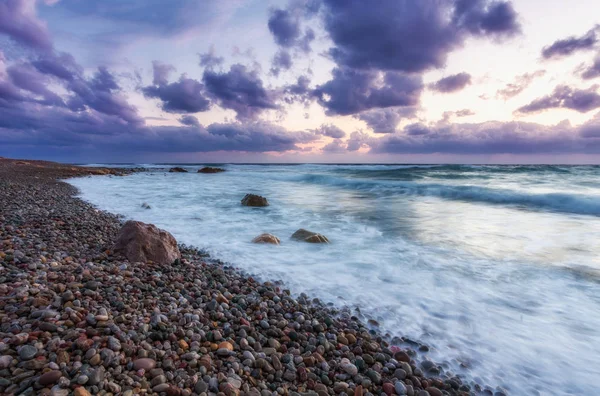 Magic Beautiful Sunset Cyprus Island Country Eastern Mediterranean Sea Cyprus — Stock Photo, Image